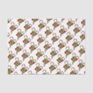 Seda Papel Tecido de Natal/Canas Doces