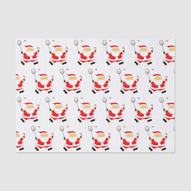 Seda Papel Tecido de Natal em Badminton (Frente )