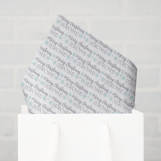 Seda Papel Tecido de Natal Personalizado (Sacola de presentes)
