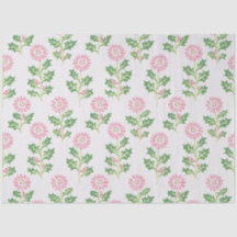 Papel Tecido de Natal Pink Daisy e Holly Branco