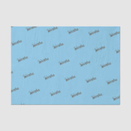 Seda Papel Tecido de Nome Antiquado (Azul Céu e Cobre)