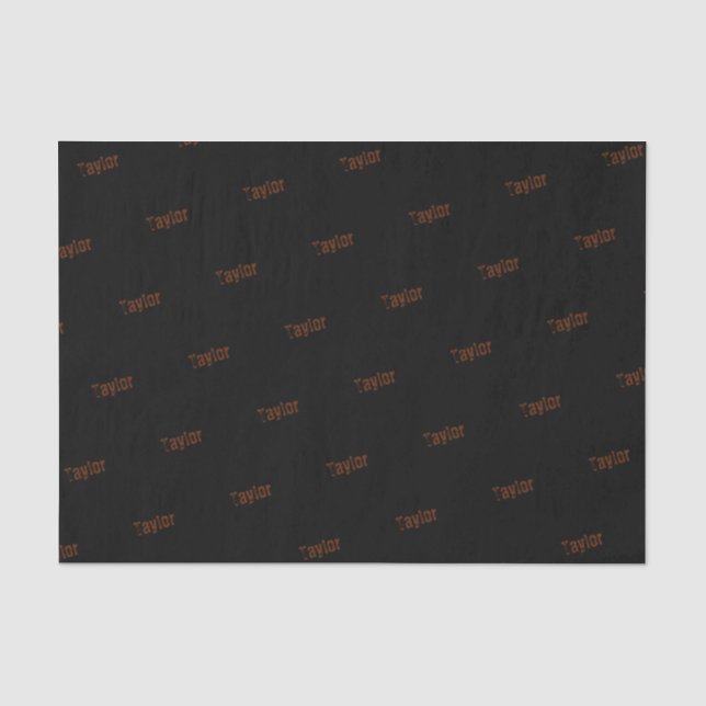 Seda Papel Tecido de Nome Distinto (Preto e Prurido) (Frente )