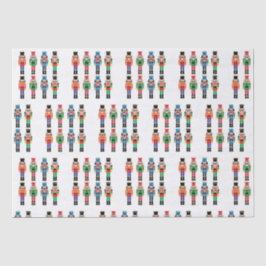 Seda Papel Tecido de Padrão de Natal do Noz-Cracker