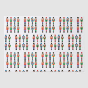 Seda Papel Tecido de Padrão de Natal do Noz-Cracker