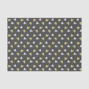 Seda Papel Tecido de Pipoca (Cinza Escura e Amarelo de 