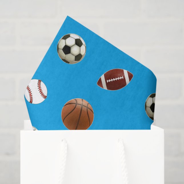 Seda Papel Tecido de Presente Temático de Esportes (Sacola de presentes)