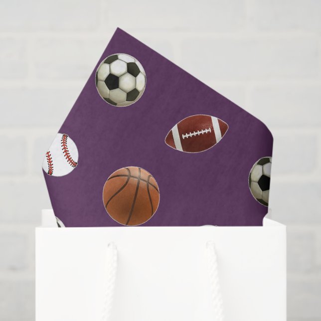 Seda Papel Tecido de Presente Temático de Esportes (Sacola de presentes)