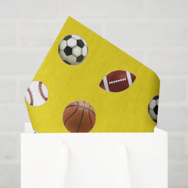 Seda Papel Tecido de Presente Temático de Esportes (Sacola de presentes)
