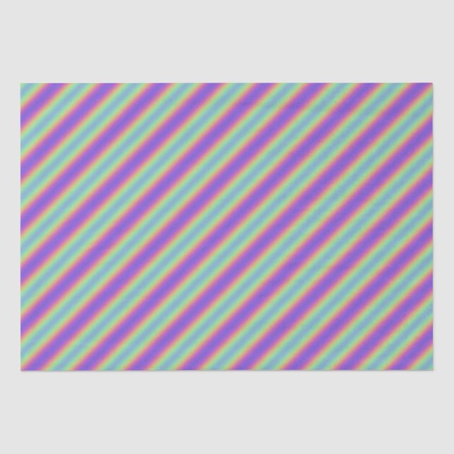 Seda Papel Tecido de Stribow Rainbow com brilho Neon (Frente )