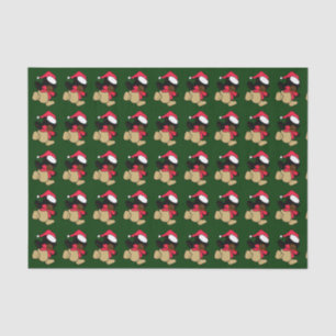 Seda Papel Tecido De Urso De Natal