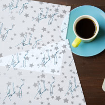Papel Tecido Estrelas de Agradecimento ao Cliente