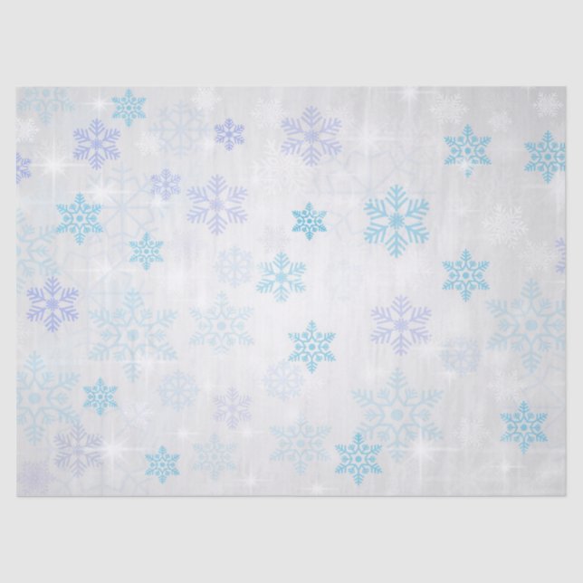 Seda Papel Tecido Floco de Neve (Frente )