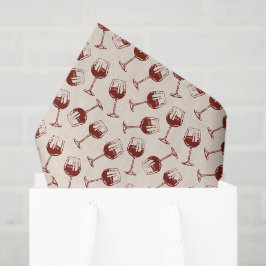 Seda Papel Tecido para Copo de Vinho Tinto, Presente de
