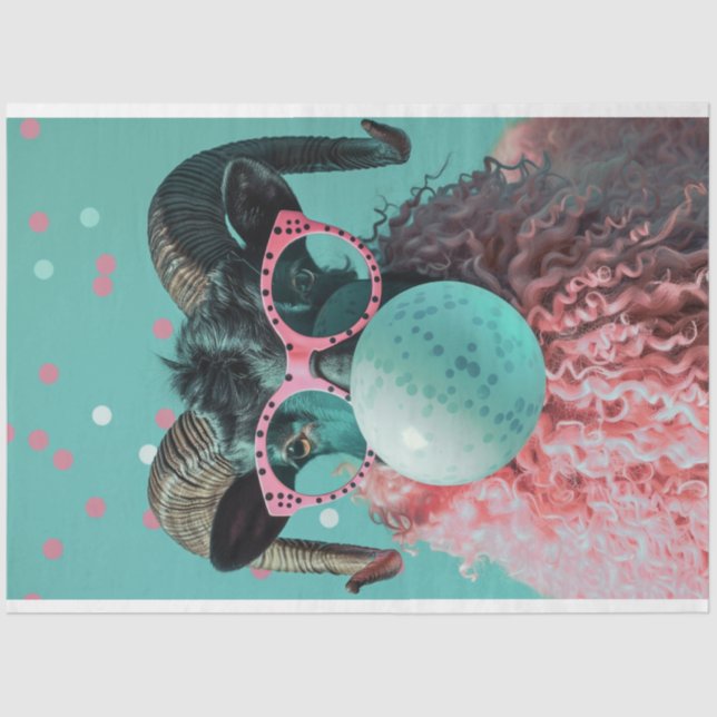 Seda Papel Tecido para Decoupage de Goma de Bolha Flutu (Frente )