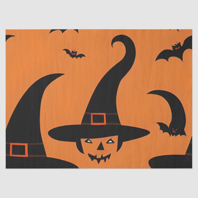 Seda Papel Tecido para Presente de Halloween | Suprimen (Frente )