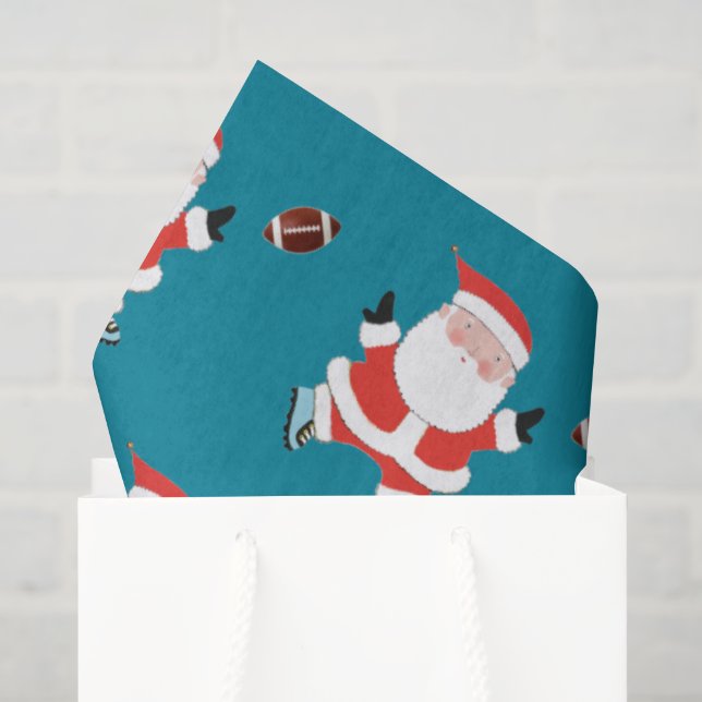Seda Papel Tecido Presente de Natal de Futebol (Sacola de presentes)
