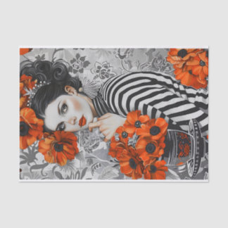 Seda Papel Tecido Vintage Women Para A Arranque De Desc