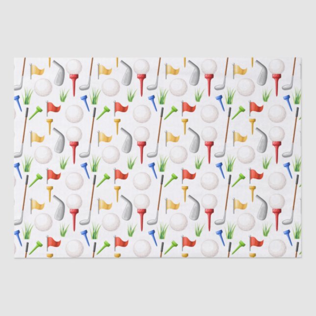 Seda Papel tecidos de golfe (Frente )