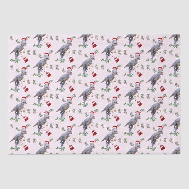 Seda Papel Tecidual de Natal Dinossauro (Frente )