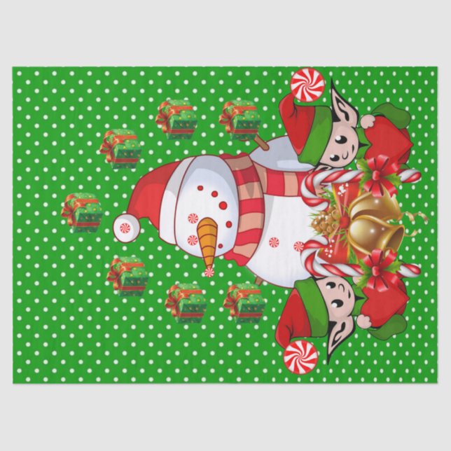 Seda Papel Tecidual de Natal Elf (Frente )