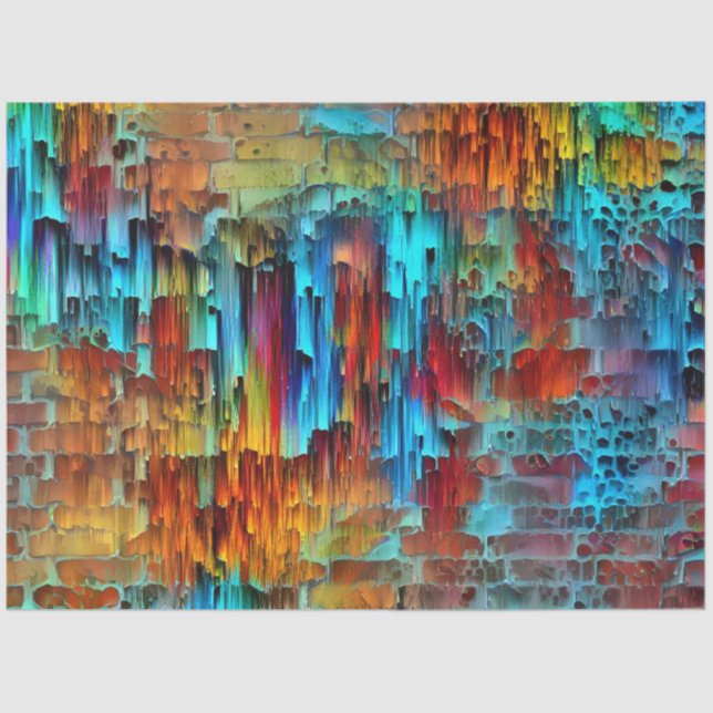 Seda Papel Tecidual de Sonho de Arte da Parede de Cores (Frente )