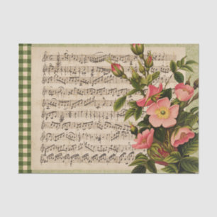 Seda Papel Tecidual de Verificação de Música em Folh