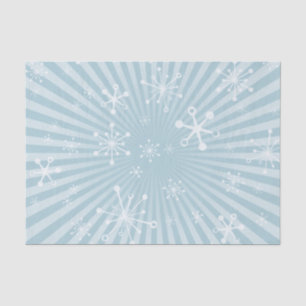 Seda Papel Tecidual Leve Azul Moderno Flocos de Neve