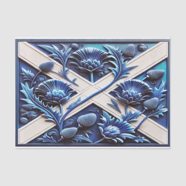 Seda Papel tecidular com design de istos escoceses (Frente )
