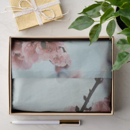 Seda Papel tecidular com flor de cereja rosa macia