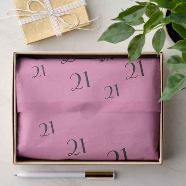 Seda Papel tecidular com padrão de número do aniversári (Presente)