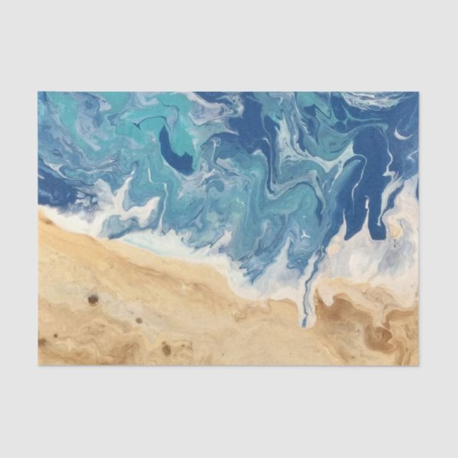 Seda Papel tecidular de Abstrato de praia (Frente )
