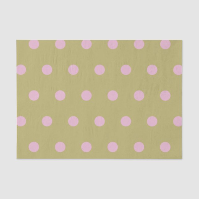 Seda Papel tecidular de bolinhas (cor-de-rosa Dourado e (Frente )