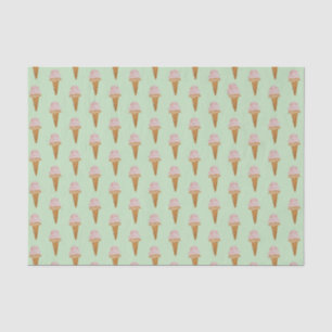 Seda Papel tecidular de Sorvete de aquarela (verde-ment