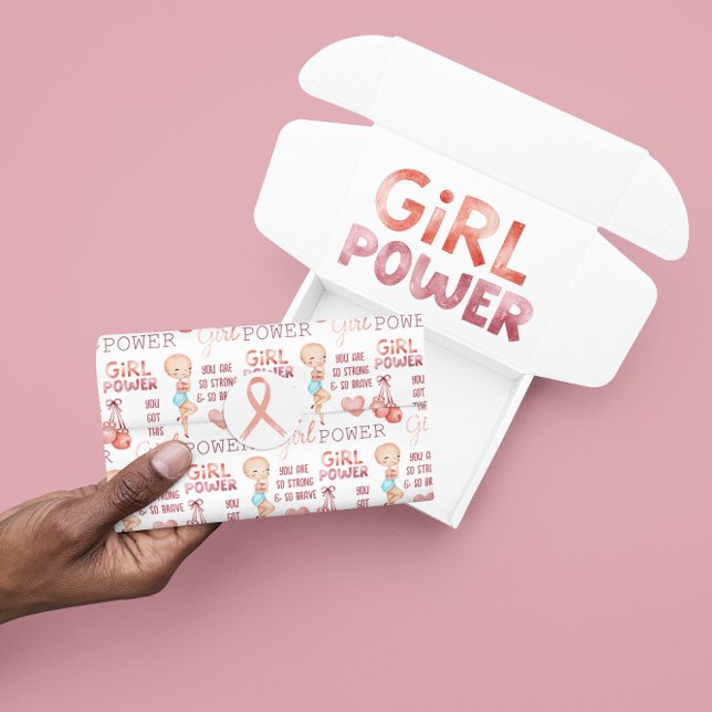 Seda Papel tecidular do Cancer de mama (Empower someone who has cancer with this personalized tissue paper! )