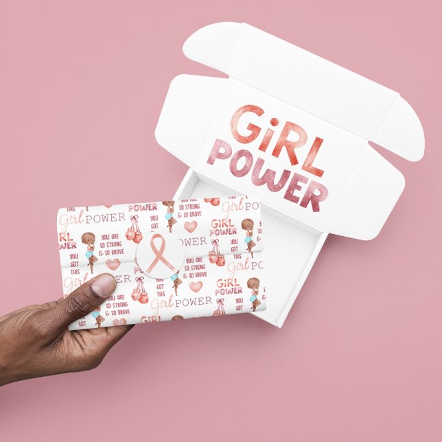 Seda Papel tecidular do Cancer de mama (Let someone special know how strong they are with this personalized tissue paper! )