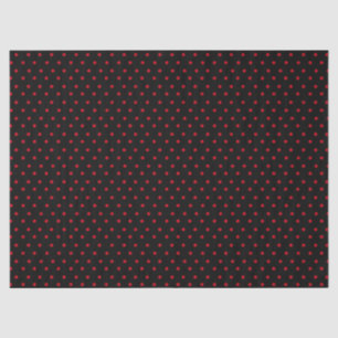Seda Papel tecidular preto vermelho-Bolinhas de Natal