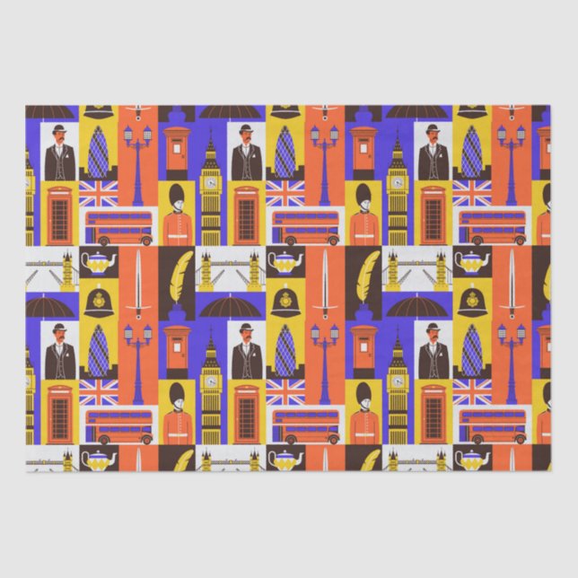 Seda Papel Tema de Londres (Frente )