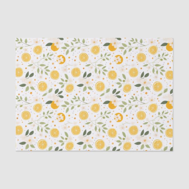 Seda Papel Tissue Botânico de Limão Mediterrâneo (Frente )