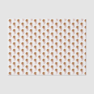 Seda Papel Tissue com Desenho Estilizado de Água-viva V