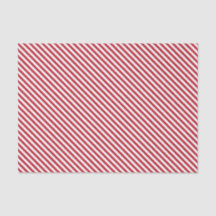 Papel Tissue com Listra de Bengala Vermelha
