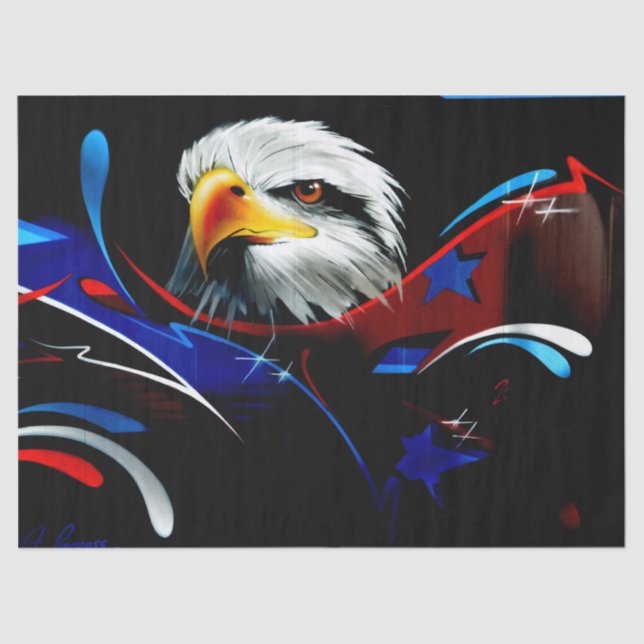 Seda papel tissue de águia americano (Frente )