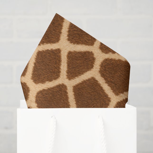 Seda Papel Tissue de Embrulho com Estampa de Girafa (Sacola de presentes)
