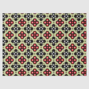 Seda papel tissue de flores geométricas