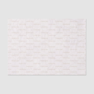 Seda Papel Tissue de Noiva com Monograma Floral Elegant