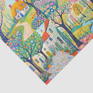 Seda Papel Tissue de Pretty Country Squares.