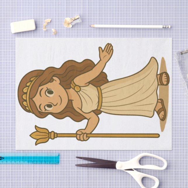 Seda Papel Tissue Hera de Desenho Animado Fofo – Deusa  (Arte )