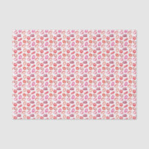 Papel Tissues com Impressão de Beijo de Lábios