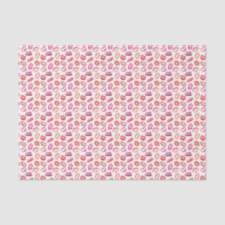Seda Papel Tissues com Impressão de Beijo de Lábios