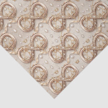 Papel Toalha de Casamento Infinito Dourado