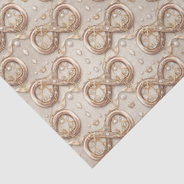 Seda Papel Toalha de Casamento Infinito Dourado